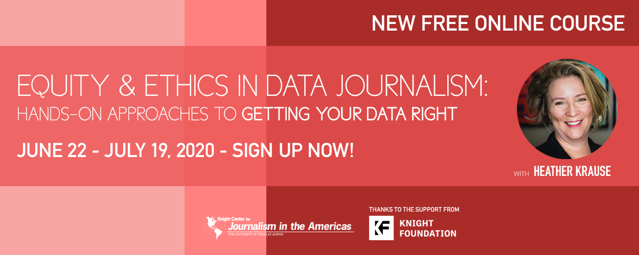 Equity and Ethics in Data Journalism MOOC Banner