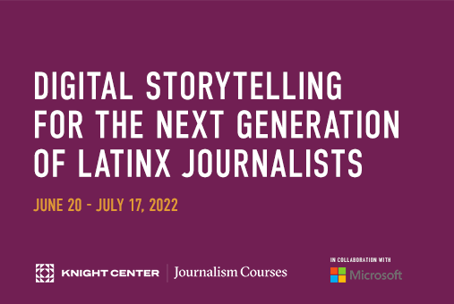 LatinX Storytelling course banner