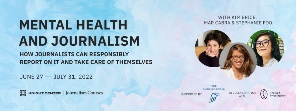 Mental health and journalism banner