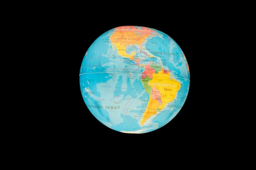 blue and brown globe illustration